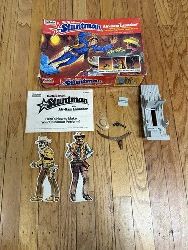 Vtg Gabriel 1977 Hal Needham Stuntman Air-Ram Launcher Western Movie Playset Box - product listing photo