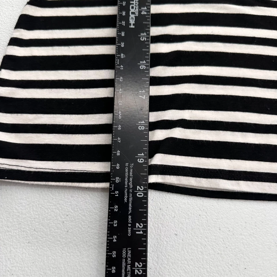 Camiseta Arizona para mujer blanca y negra a rayas manga corta XS camiseta cuello redondo corta Foto 4 de 4