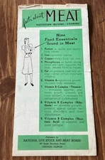 Original brochure: Facts about MEAT: NATIONAL LIVE STOCK & MEAT BOARD, Chicago