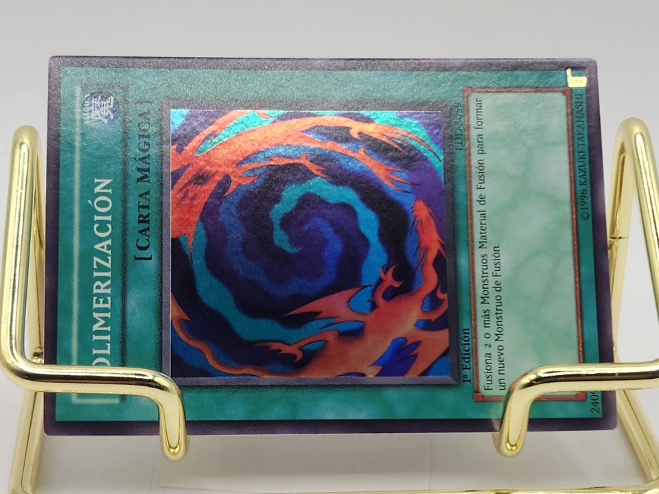 Yugioh Polymerization LOB-S059 1st Edition Super Rare Spanish Near Mint - Image 3 of 4