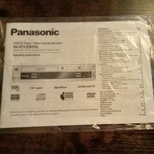 Panasonic NV-VP31EB/EBL Operating Instructions Manual User Guide.V G Condition.