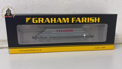 Graham Farish 377-104 JGA Drehgestell Hopper mit Trichterabdeckung 'Tilcon' grau