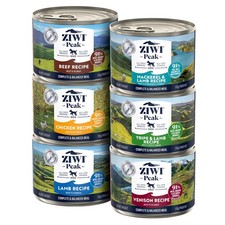 ZIWI Peak Wet Dog Food Variety Pack Beef Chicken Lamb Fish Venison 6 Pack