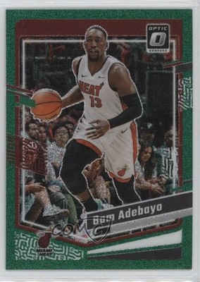 2023-24 Panini Donruss Optic Green Glitter Prizm 13/77 Bam Adebayo #13 v9t