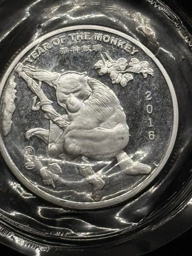 2016 Year Of The Monkey 1/2 Troy Oz .999 Fine Silver Round BU Sealed