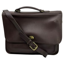 Coach 5180 Vintage Briefcase, Brown leather, gold hardware.