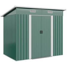 Outsunny 7 x 4ft Outdoor Garden Storage Shed for Backyard Patio Green