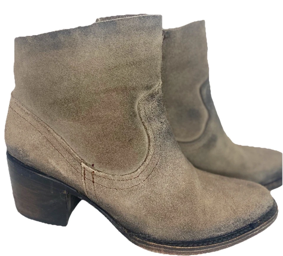 Botas de tornozelo FREEBIRD por Steven cinza “SALT” camurça pedra acastanhada tamanho 6 - Imagem 2 de 4