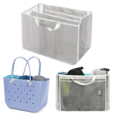 Beach Bag Organizer Insert Compatible with X Large Bogg Bags, Lightweight Mes...