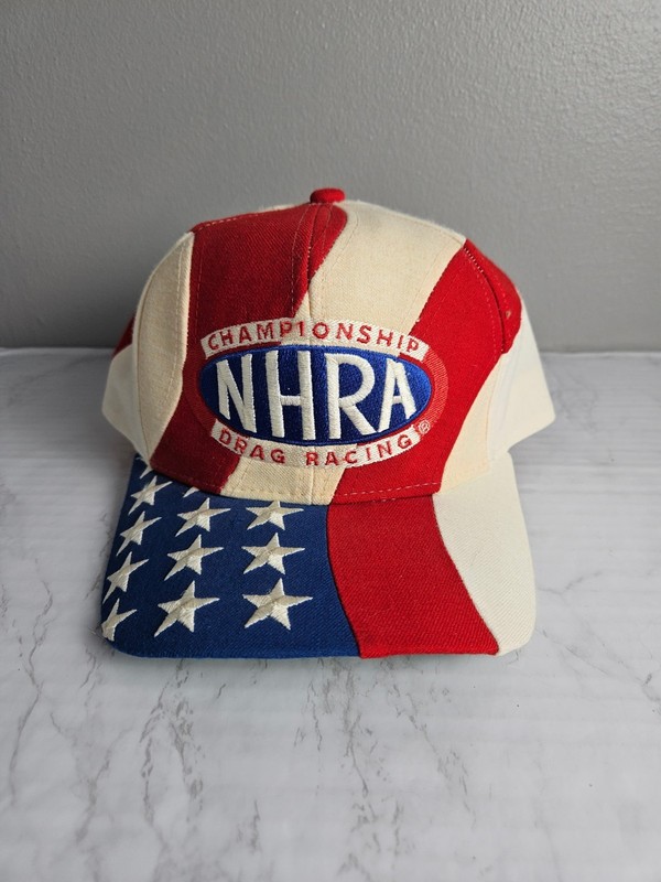 Vintage SS Sport Service USA Flag NHRA Championship Drag Racing Hat
