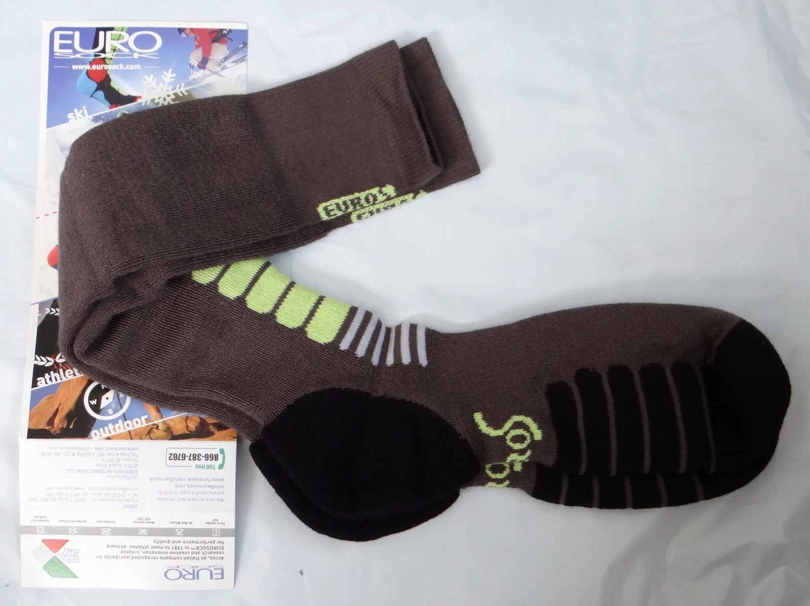 Eurosocks Micro Supreme Over The Calf Ski Zone Socks,Dark Grey,M 7.5 9, W 8.5 10