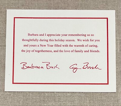 President George H.W. Bush & Barbara Bush Authentic Original Official ...