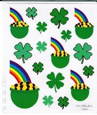 St Patricks POT OF GOLD Stickers - 2 Sheets