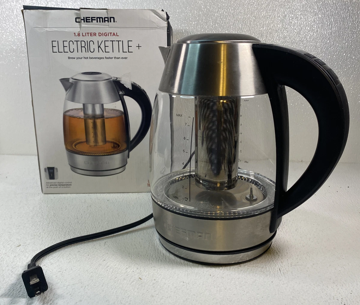 Chefman 1.8L Digital Precision Electric Kettle w/ Tea Infuser water boiler  New 816458024488