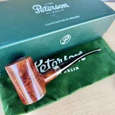 Peterson Speciality SMOOTH Nickel Mounted Tankard P-Lip Tobacco Pipe - New