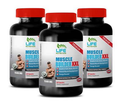 L-Lysine Capsules - Muscle Builder XXL 1500mg - Reduces Bowel Inflammation 3B