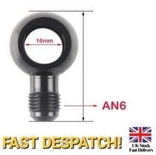 M16 METRIC 16mm Black Banjo Eye to AN-6 MALE JIC Flare Oil Hose Fitting Adapter
