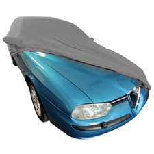 Indoor car cover fits Alfa Romeo 156 with mirror pockets Bespoke Silvergrey