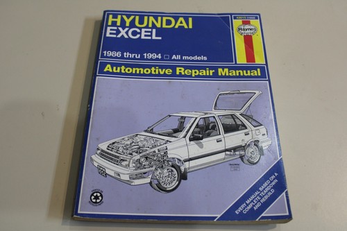 HYUNDAI EXCEL 1986 thru 1989 Haynes Naprawa SERWIS Instrukcja SCHEMATY OKABLOWANIA KSIĄŻKA - Zdjęcie 1 z 3