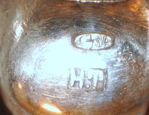 Pinças de açúcar russas antigas de prata 84 com decoração gravada - Imagem 4 de 4