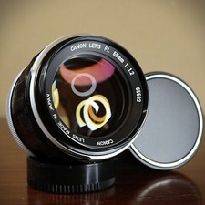 Canon FL 55mm f/1.2 prime lens, FL/FD mount, fully Tested near Mint WATCH VIDEO