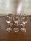 STUNNING SET(6) VTG WATERFORD Crystal CURRAGHMORE Port Wine Glasses SIGNED 6"H