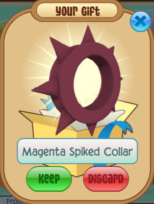 Animal Jam Classic (AJC) | Magenta Spiked Collar (READ DESCRIPTION)