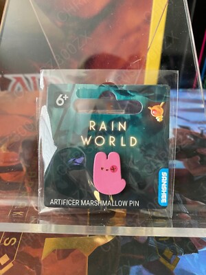 Rain World Artificer Pink Slug Cat Marshmellow Mini Enamel Pin Slugcat Figure