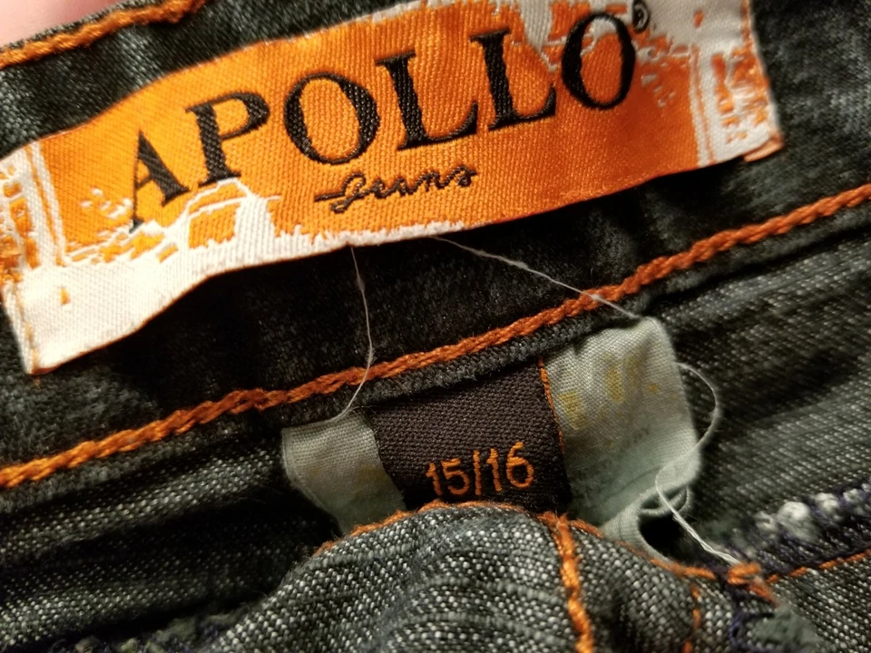 Pantalones de mezclilla para mujer Apollo Juniors talla 15/16 azules Foto 2 de 4