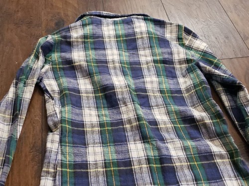 RARE Vintage 1950s The Right Time Woman's Flannel Button Down Shirt Size S. - Afbeelding 2 van 6