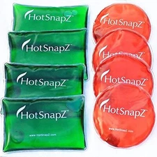 Reusable Instant Heat Pocket Hand Warmers Green Red Chemical Reaction 4 Pack