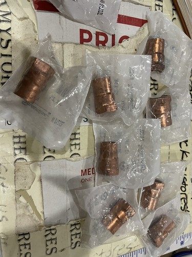 Lot of 9 Streamline  1/2”X 3/8” Copper Female Adapter #W01232L