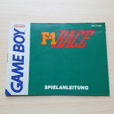 F-1 Race Spielanleitung Anleitung Handbuch Nintendo GameBoy Classic Deutsch
