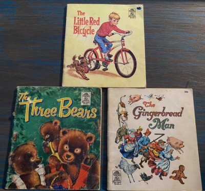 (3) Vintage Merrigold Press PB Books; 3 Bears, Gingerbread, Little Red Bicycle 