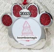 🎄2023 CHRISTMAS TREE ORNAMENT PHOTO PICTURE FRAME PET PAW DOG OR CAT