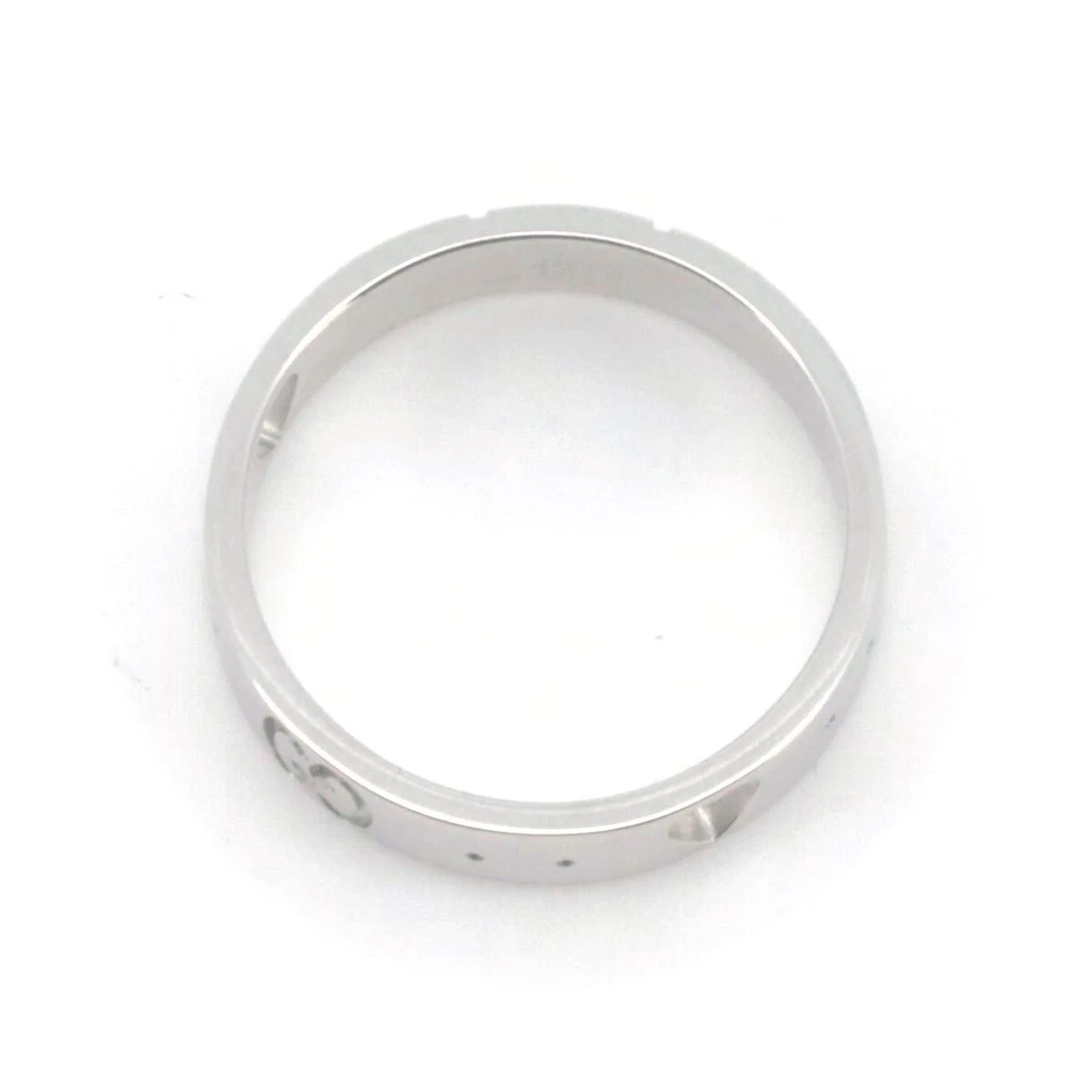 Gucci Icon Ring Heart 5.75 - 6 US Size 3.9mm 18K White Gold | eBay