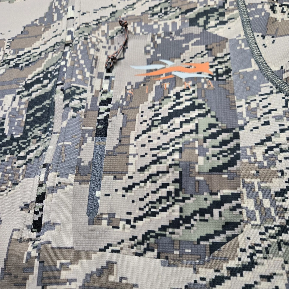 Mens SITKA Core Midweight Zip T - Polygiene 1/4 Zip - Large - Image 3 of 4