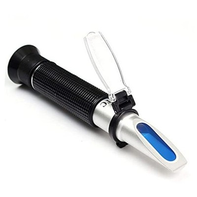 Handheld Refractometer with Case, 0-90% Brix Range, Cutting Fluid Testing, 