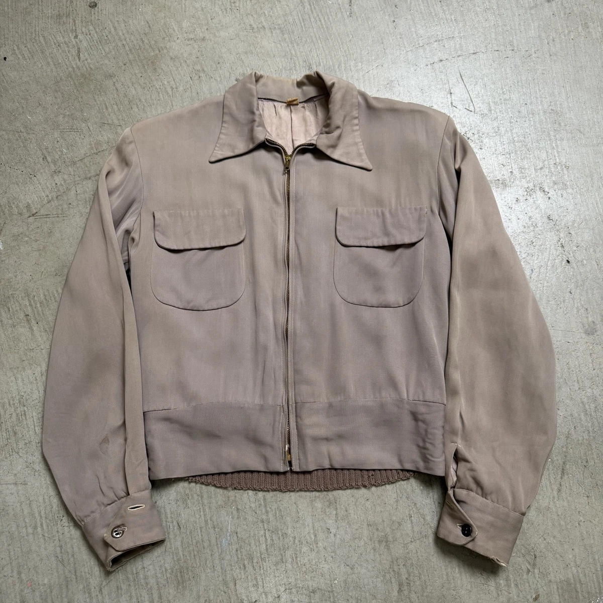 Gabardine Brown 1950s Vintage Outerwear Coats & Jackets for Men