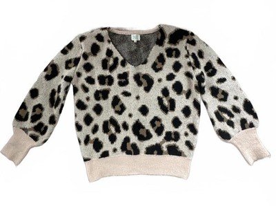 Dee Elly Women s Leopard Print Sweater - Size S