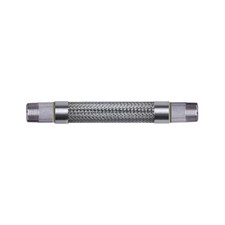 1-1/2" x 36" SS Braided Metal Hose 304 SS MNPT x MNPT 321SS Pump Connector