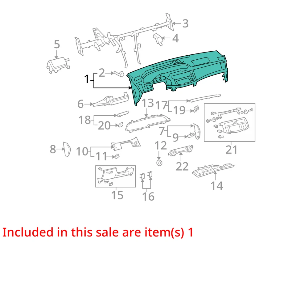 Dash Panel Fits 05-10 AVALON 796357 - Изображение 2 из 4