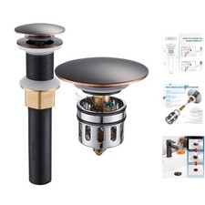 Robust Anti-Clogging Sink Drain Assembly - Seamless Stainless Steel in Bronze