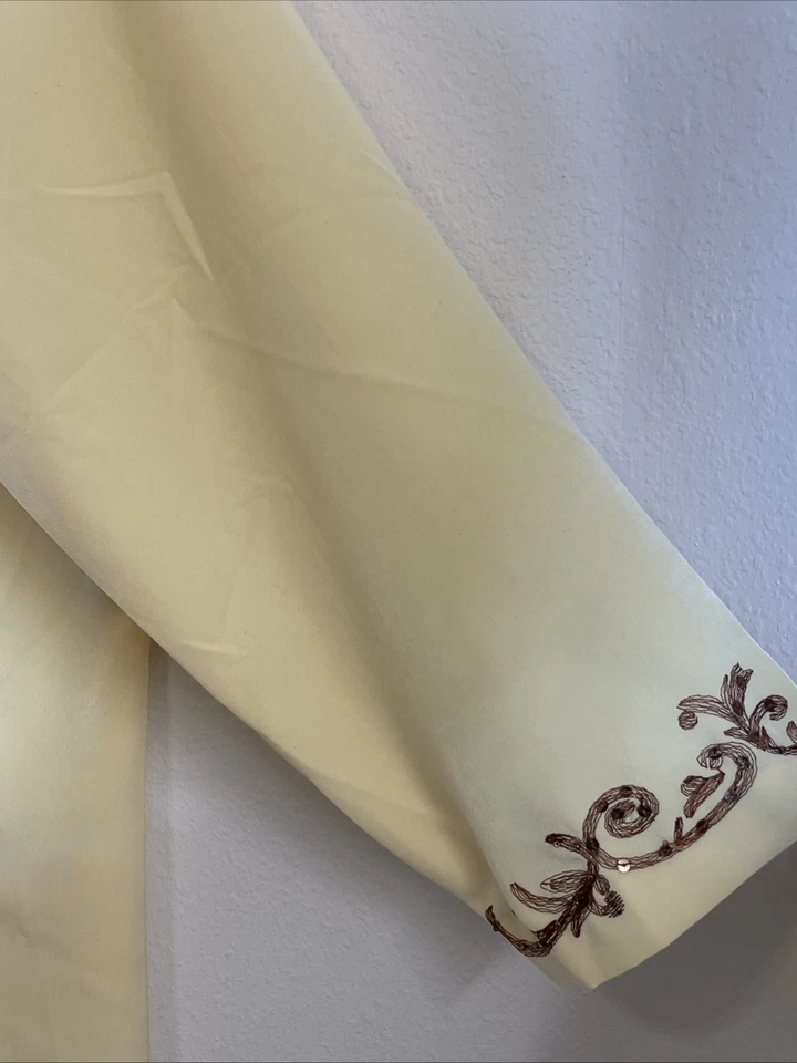 VTG Maggie Sweet Blazer Jackets Womens Petite size 3X Yellow two buttons casual - Image 4 of 4