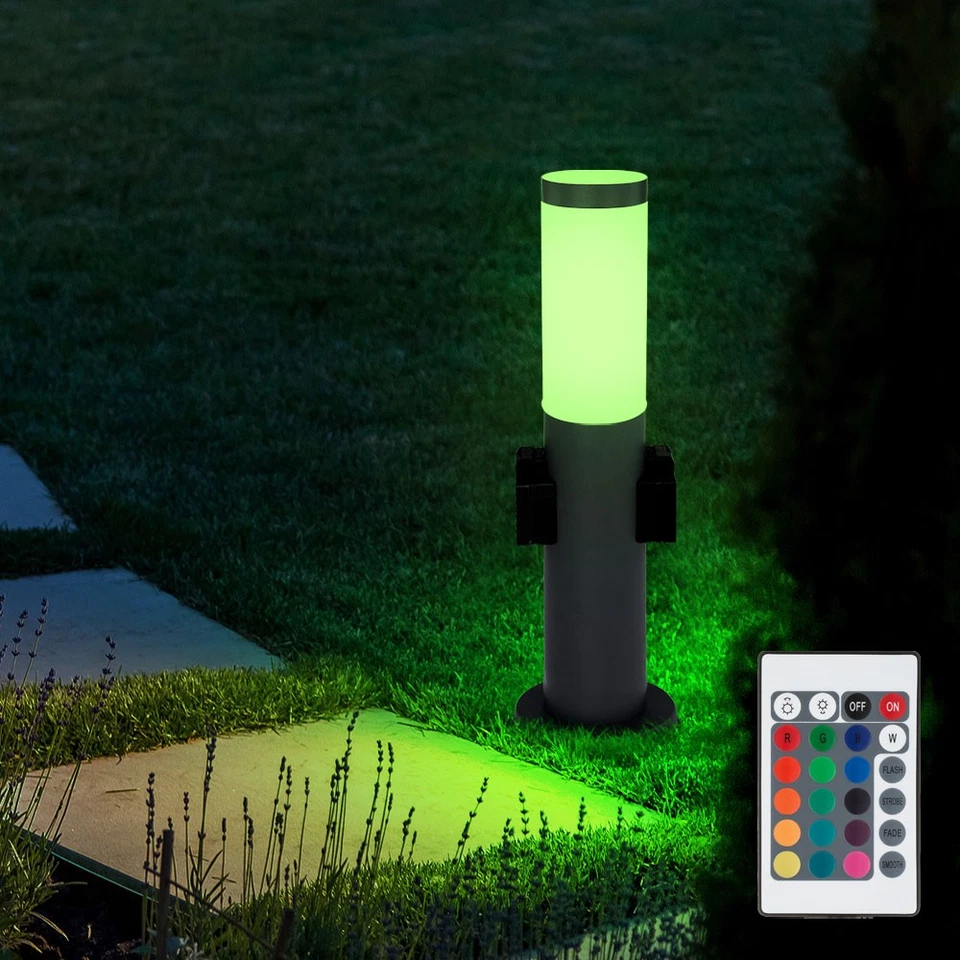Sockelleuchte Wegeleuchte Außenstehlampe Fernbedienung dimmbar RGB LED Höhe 45cm - Bild 4 von 4