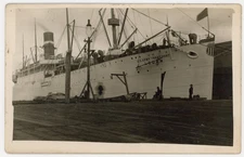 c1915 RPPC U.S. Army Transport LOGAN Troopship San Francisco to Manila VELOX