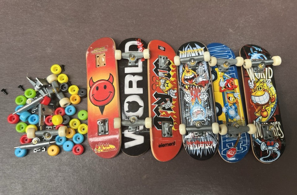 Vintage Tech Deck Lot - World Industries - Devil Man - Flameboy - Wet Willy