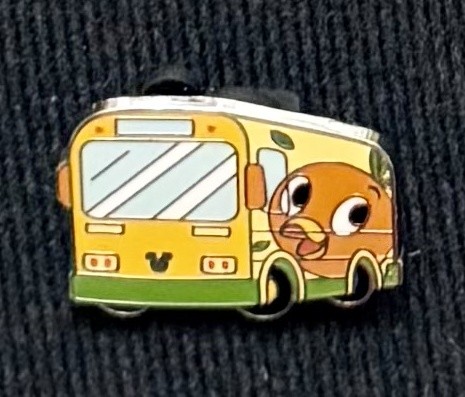 Disney 2026 WDW Hidden Mickey Wave A Transportation Bus Orange Bird Pin