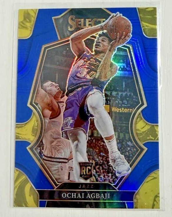 2022-23 Panini Select Ochai Agbaji #199 Blue Prizm Rookie Utah Jazz