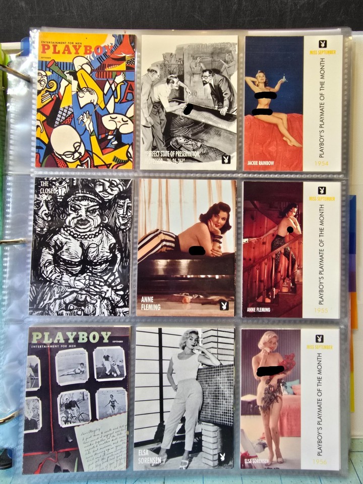 *NUDE* Playboy Centerfold Collector Cards in binders eBay